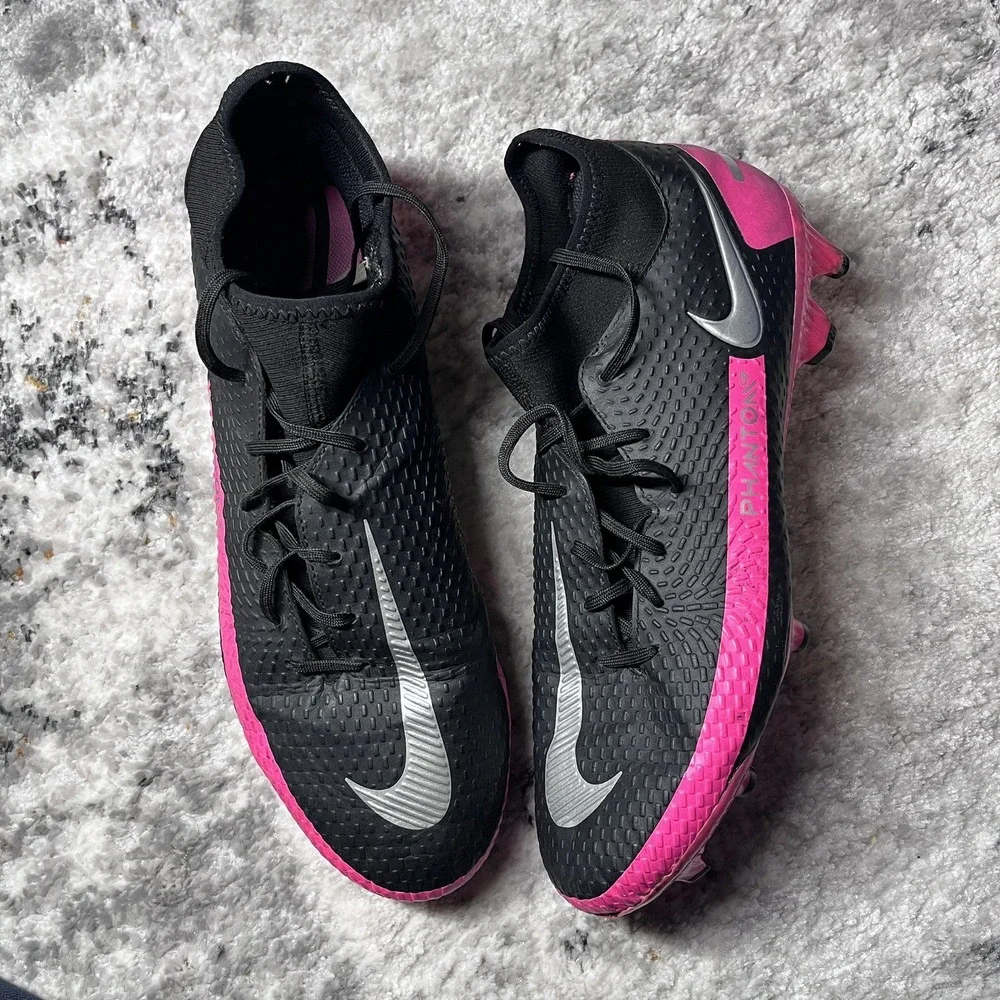 Nike Phantom Gt Elite Df Fg Black-Pink-Metallic Silver Sz‎ 9M   [CW6589-006]